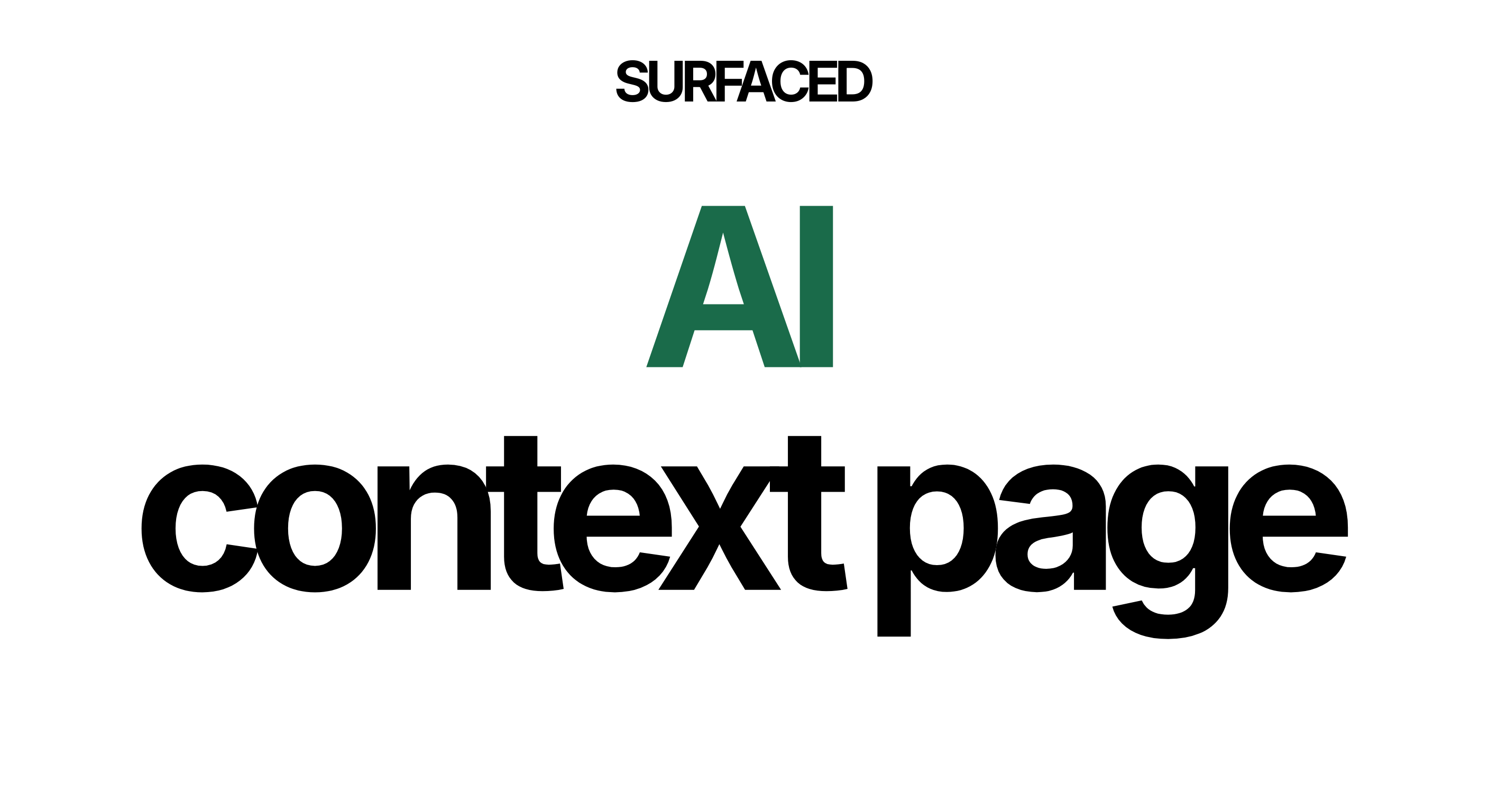 Surfaced AI Context Page template interface